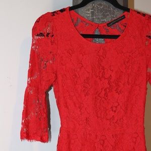 Red Lace Mini w/ Back Cut-Out Detail